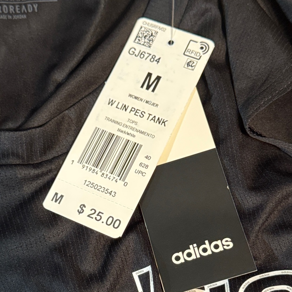 Adidas Women's Black Muscle Tee Size Medium - Picture 8 of 8